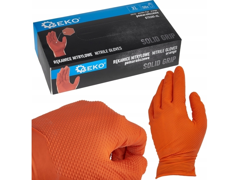 Nitrilhandsker Solid Grip 50-Pak Str. Xl Orange