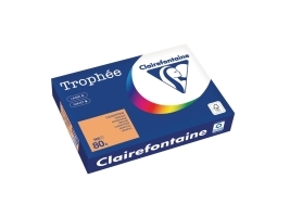 Farvet Papir, Trophée, A4, 80G, 1878, Orange, Pakke A 500 Ark