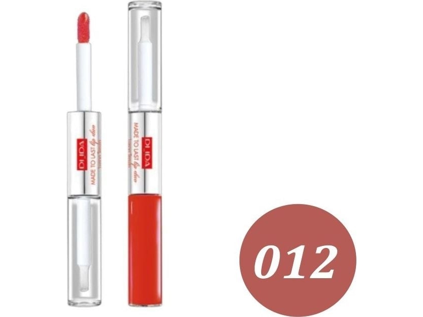 Pupa Made To Last Lip Duo Flüssige Lippenfarbe & Topcoat Waterproof - Shade 012, 2X4ml