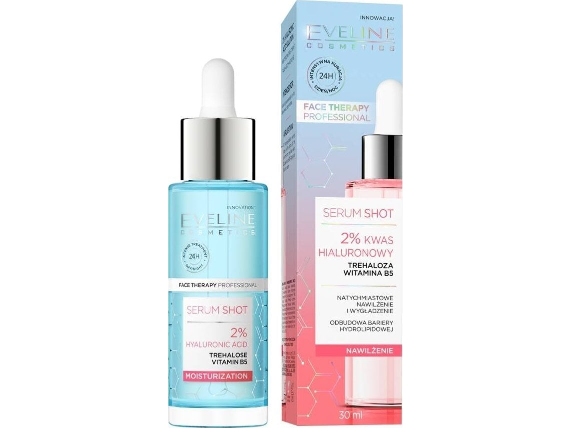 Eveline Face Therapy Professional Serum Shot - Fugtgivende Behandling Med 2 % Hyaluronsyre 30 Ml