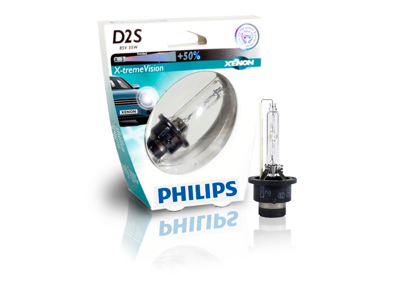 Philips Zarówka Xenon D2s 85v 35w P32d 2 Philips X Treme Vision 85122xv2c1 Kartong /4800k/