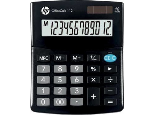 Hp Office Lommeregner Hp-Oc 112/Int Bx, 12-Cifret Display, 125X101x33mm, Sort