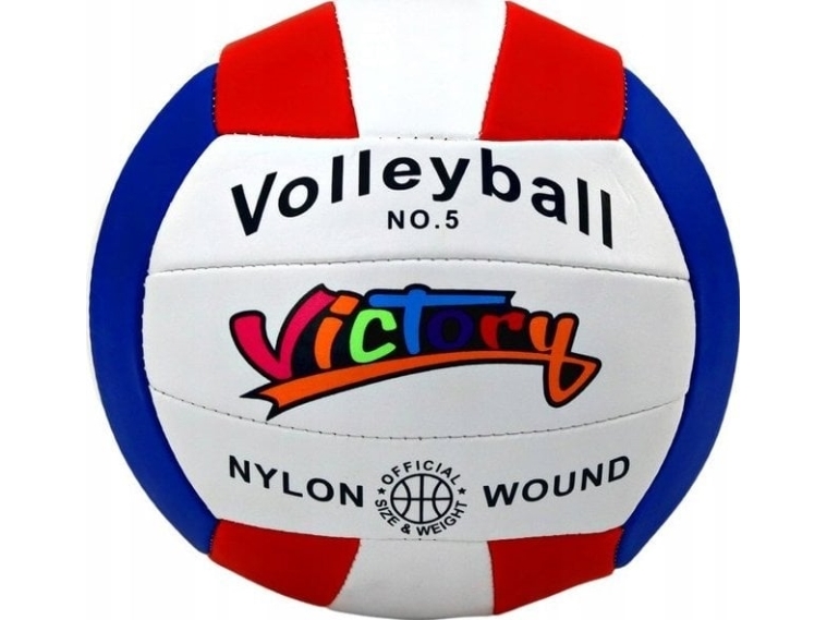 LeanToys Volleyboll Vit Storlek 5 Färgad | Utomhusleksaker - Spela i trädgården - Fotbollsmål | GameStuff