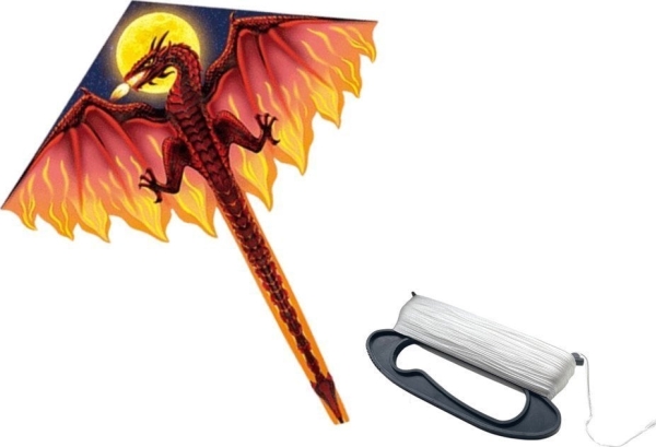 Lean Toys Raudonas drakono aitvaras 170x130 cm