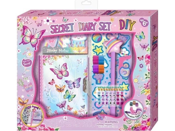 Zippered Memory Box With Decorating Accessories Butterflies 201Bg Pecoware