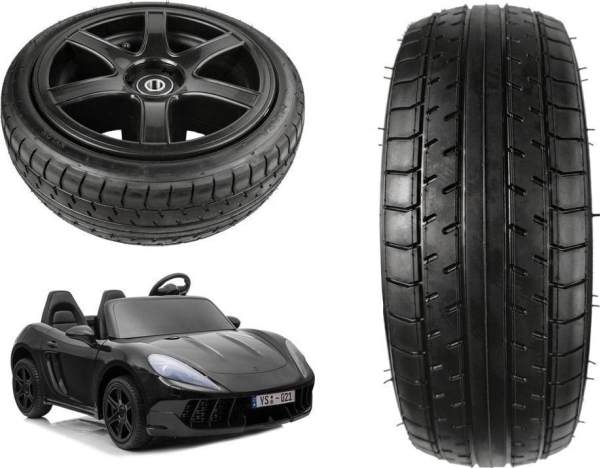 Lean Cars Atsarginis ratas vaikiškam elektromobiliui Perfecta YSA021A, juodas