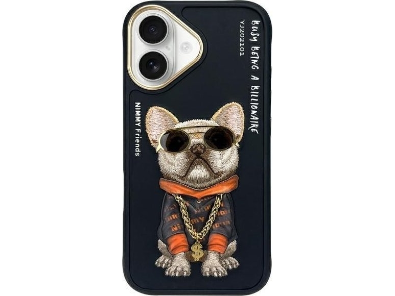 Nimmy Etui Iphone 16 6.1 \" Czarny/black Glasses Cool Dog