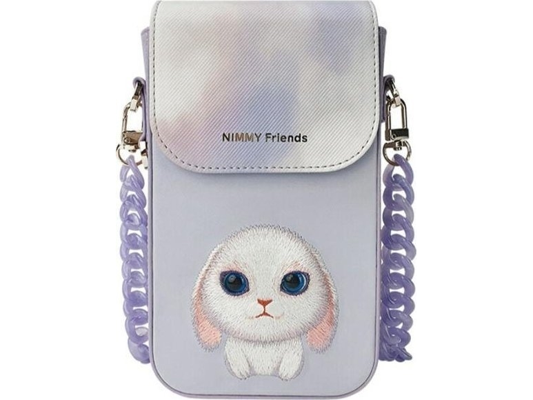 Dėklas Nimmy Mobiltaske Violetinė/Violetinė Big Eyed Pet 2.0 Rabbit