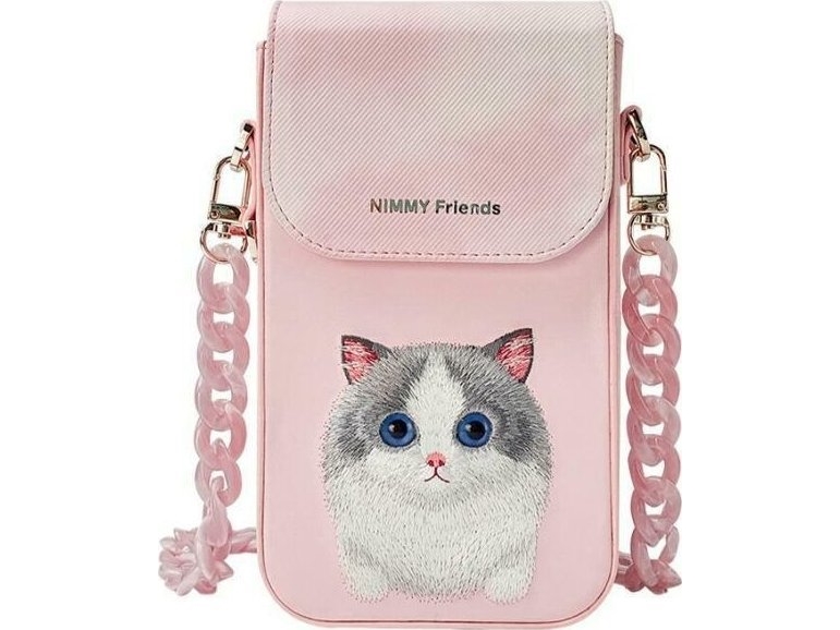 Dėklas Nimmy Torebka Na Telefon Rožinis/Pink Big Eyed Pet 2.0 Cat