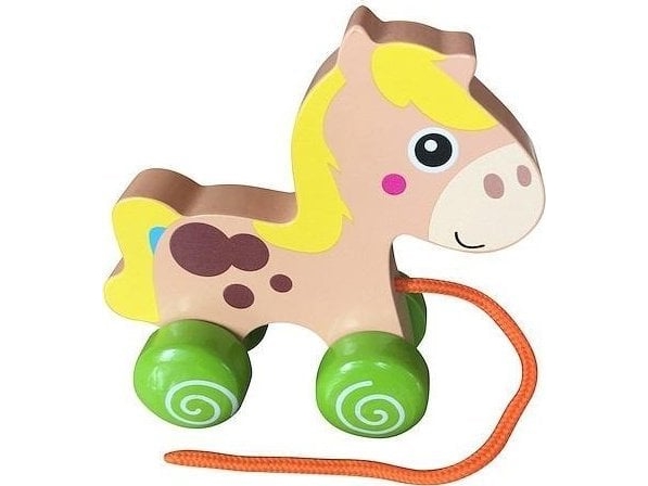 Dragande häst i trä SmilyPlay SPW84982 49825 | Leksaker - För dom minsta - Dragdjur | GameStuff