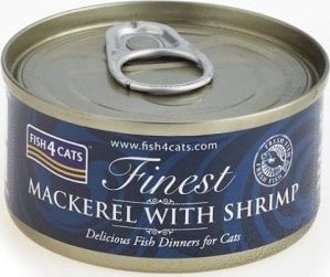 Fish4Cats Finest Makrel med rejer 70g