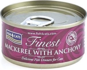 FISH4CATS Makrel med ansjos - vådfoder til kat - 70 g