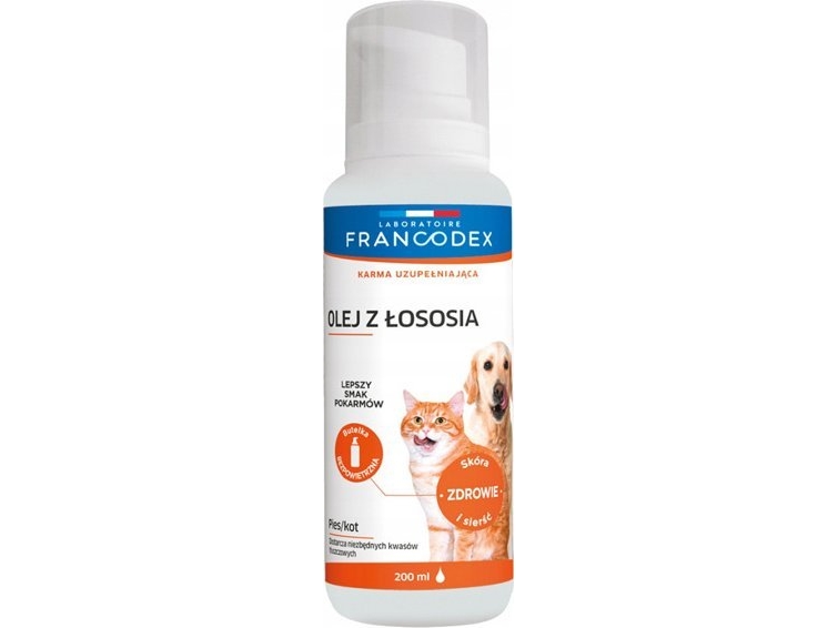 Francodex Lakseolie til hunde og katte 200 ml