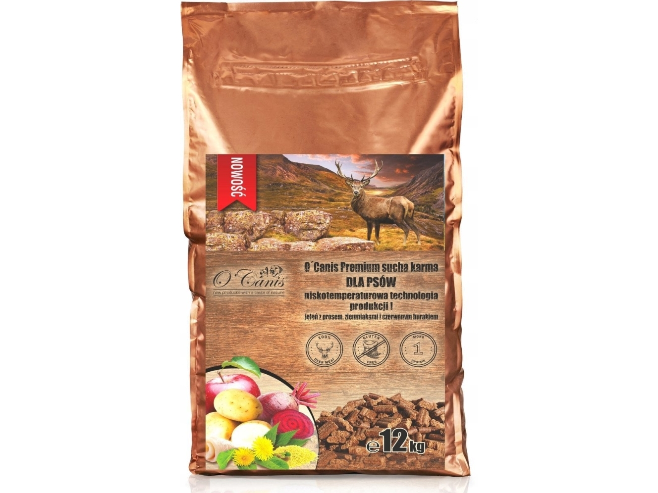 O ́Canis Premium Hjort,Kartoffel,Rødbede Til Hunde 12Kg