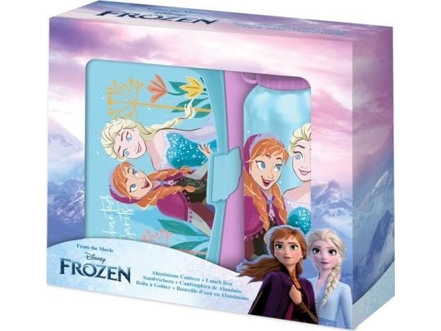 Alumiininen Bidon setti + Iceberg aamiaispussi Frozen FR50009 Lapset Euroswan