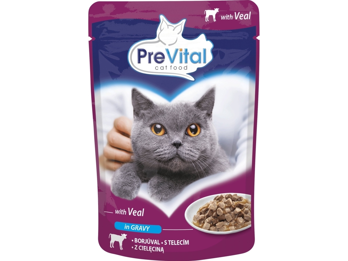 PreVital PREVITAL oksekød i sauce til katte 100g.
