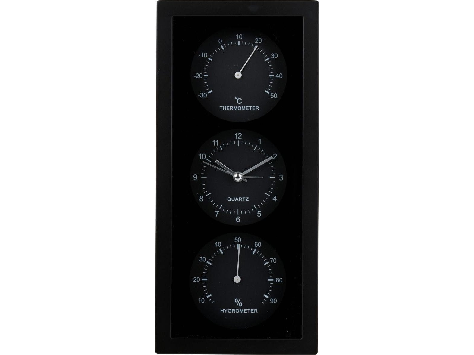 Vejrstation Articasa Zegar Vækkeur Termometer Hygrometer 26X5x12 Cm Articasa Sort
