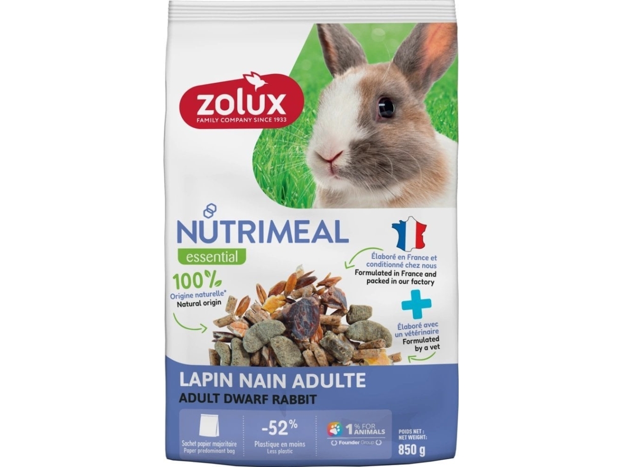 Zolux Karma Blanding Til Dværgkanin Miniatures Adult Nutrimeal 4 850 G