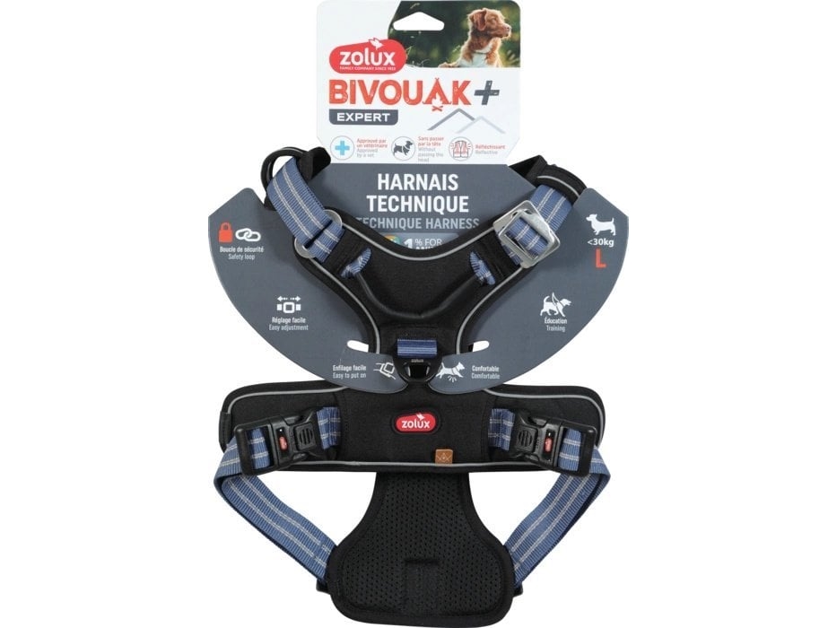 Zolux Hundegeschirr Bivouak L Blau