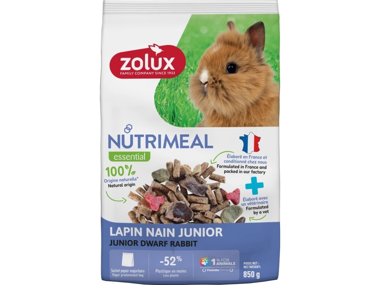 ZOLUX Karma-blanding til dværgkanin junior NUTRIMEAL 4 850 g