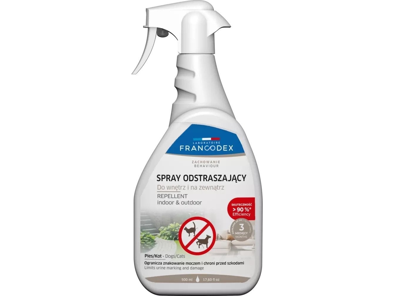Francodex Francodex Pl Skræmmespray Til Indendørs/Udendørs Hunde/Katte/Ræve 500 Ml