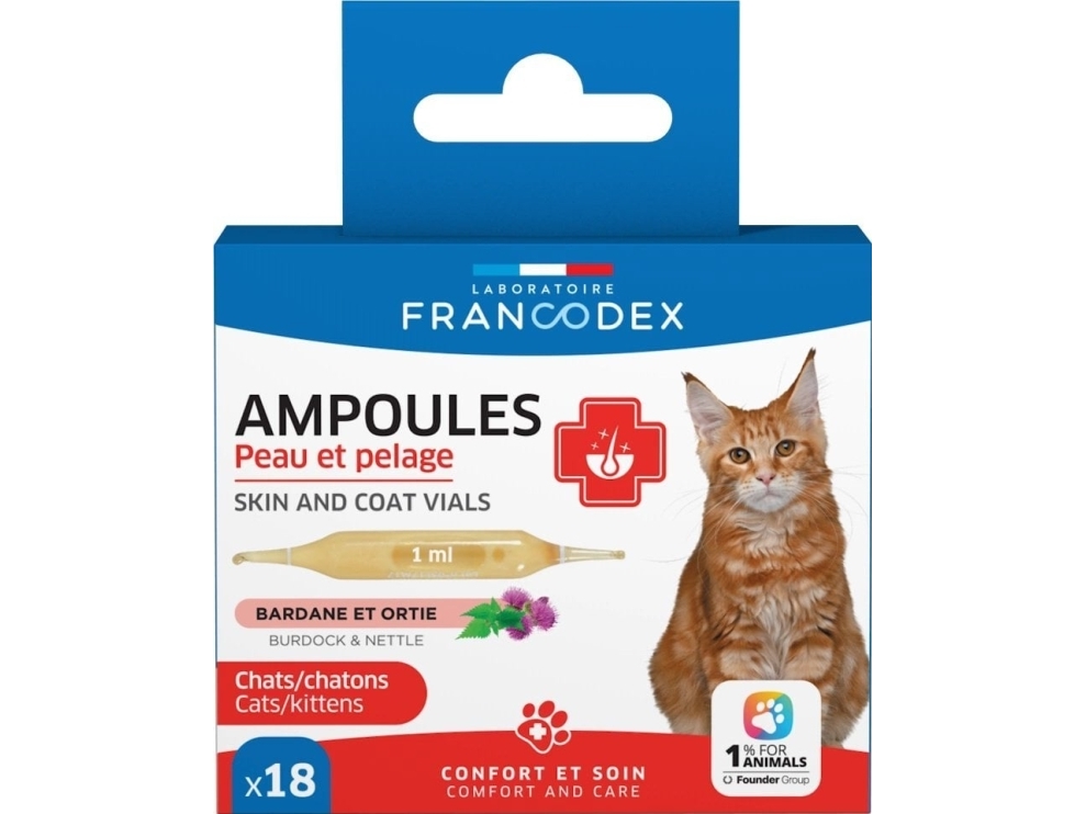 FRANCODEX Healthy Skin Ampoules til katte og killinger x18