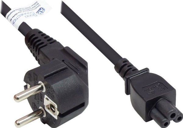 Good Connections Schutzkontakt-Stecker Gew.- C5 Schw.1,8M