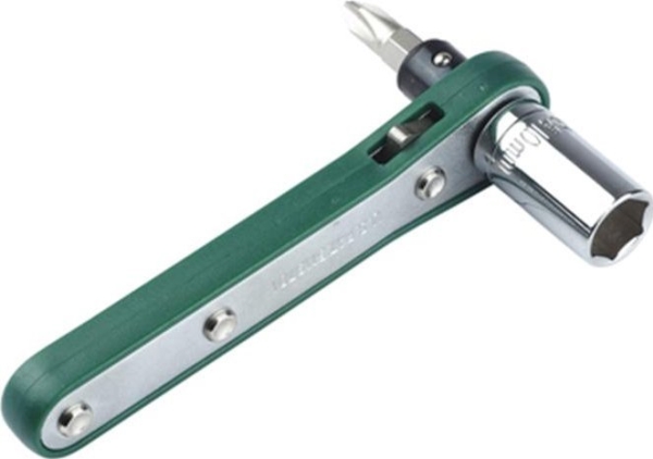 Universalus raktas su atsuktuvų antgaliais ir raktų galvutėmis (viso 16 vnt.), 1PK-202A Pro'sKit