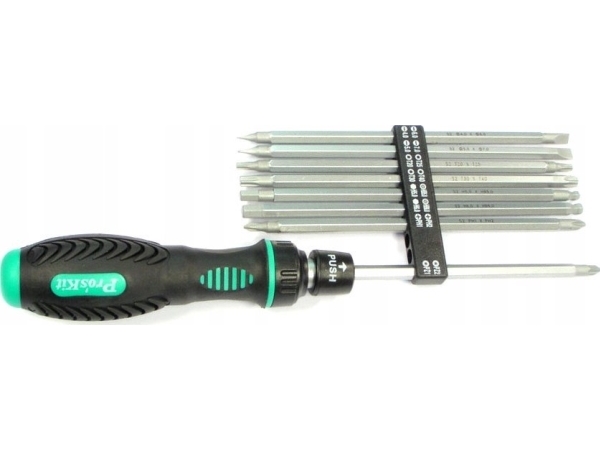 Skruvmejsel med utbytbara kärnor (16 bitar), SD-9816 ProsKit | Datorkomponenter - Datorchassin & Tilbeör - IT-Verktyg | GameStuff