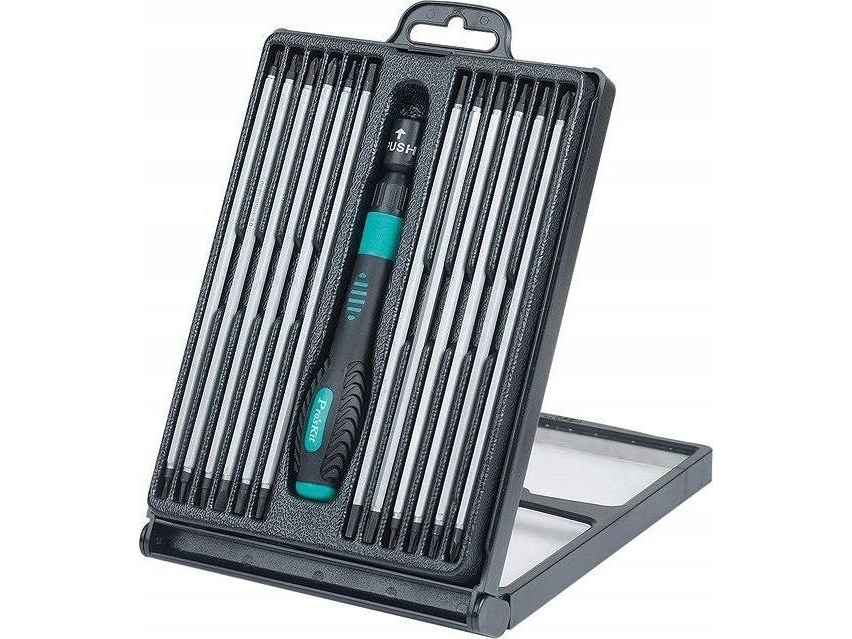 Skruvmejsel med utbytbara kärnor (24 st), SD-9824 ProsKit | Datorkomponenter - Datorchassin & Tilbeör - IT-Verktyg | GameStuff