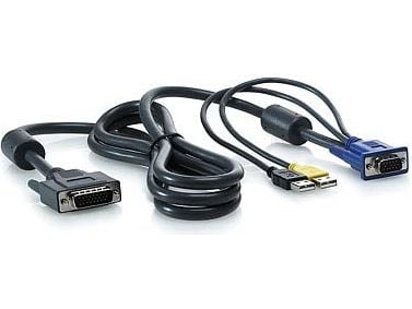 Hpe Usb Server Console Cable - Video / Usb Kabel - 1.8 M (Pakke Med 2) - For Hpe 600 Proliant Dl370 G6, Dl585 G6, Ml110 G6, Ml110 G7, Ml330 G6, Ml35