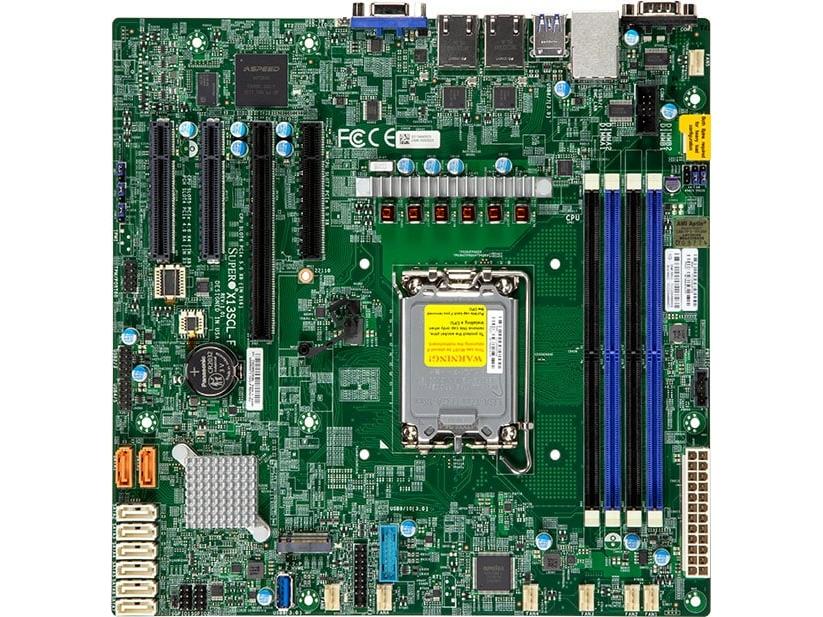 Supermicro X13scl-F - Bundkort - Micro Atx - Lga1700 Sokkel - C262 Chipset - 2 X Gigabit Lan - Onboard Grafik
