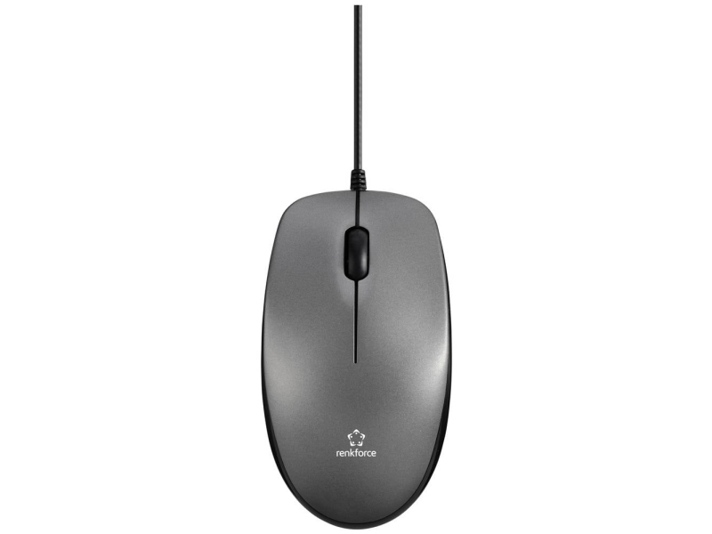 Renkforce Rf-5805910, Ambidextrous, Optisk, Usb Type-A, 1000 Dpi, Grå