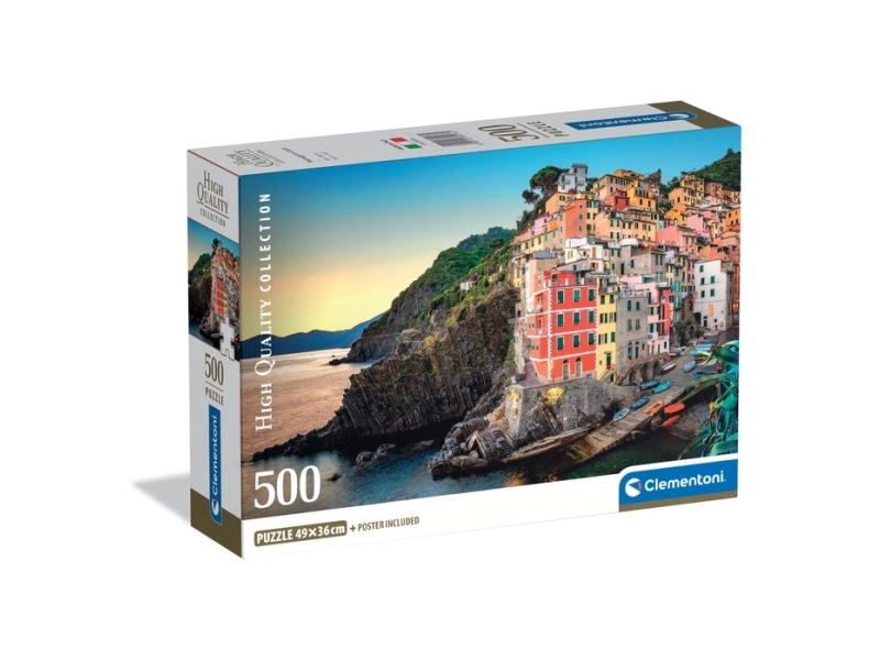 Clementoni Puslespil 500 Pcs CB High Quality Collection Riomaggiore Coast