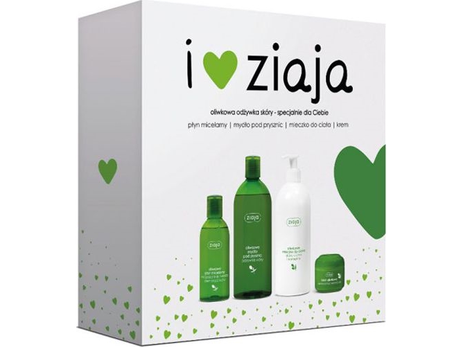 Ziaja Oliwkowy saippua 500ml+maito 400ml+voide 50ml+vesivoide 200ml