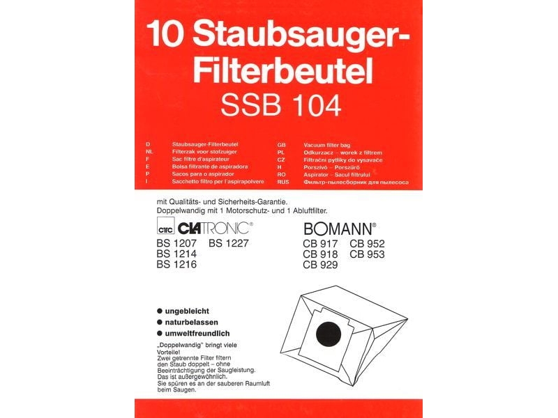 Clatronic Staubsaugerbeutel Bs 1207/14/27 Clatronic