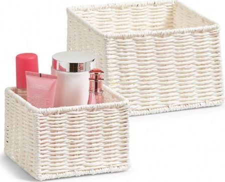 Sandėliavimo krepšelis, baltas - 2 vnt. komplekte, ZELLER