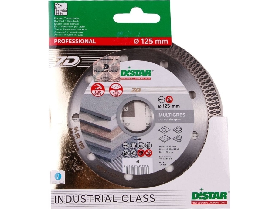 Deimantinis Pjovimo Diskas Distar 11115494009 115X22,23X1,4 Mm