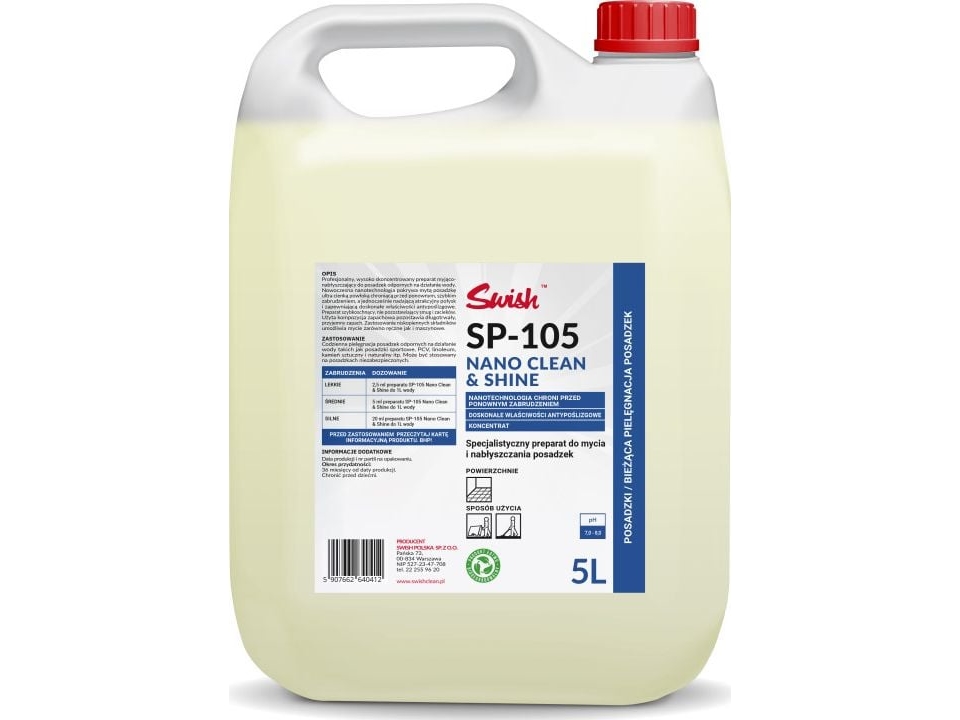 Swish Sp-105 Nano&Amp Shine Gulvrens Og Polermiddel, Koncentrat 5 L