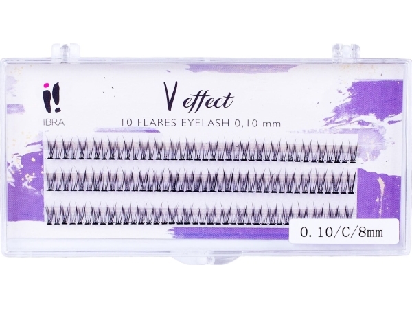IBRA EFFECT V eyelash tufts - 0.10/C/8mm 1op.