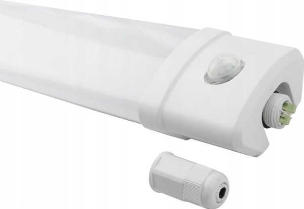 Hermetisk armatur med PIR-rörelsesensor, TRI-PROOF, 230Vac, 40W, 4800lm, 125cm, IP65, 4000K, LEDOM | Belysning - Inomhusbelysning - Strips & Ljusband | GameStuff