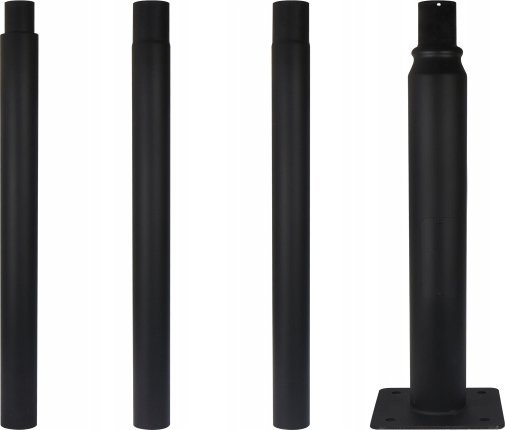 Valaisinpylväsarja, tehdasvalmisteinen, 4m, musta