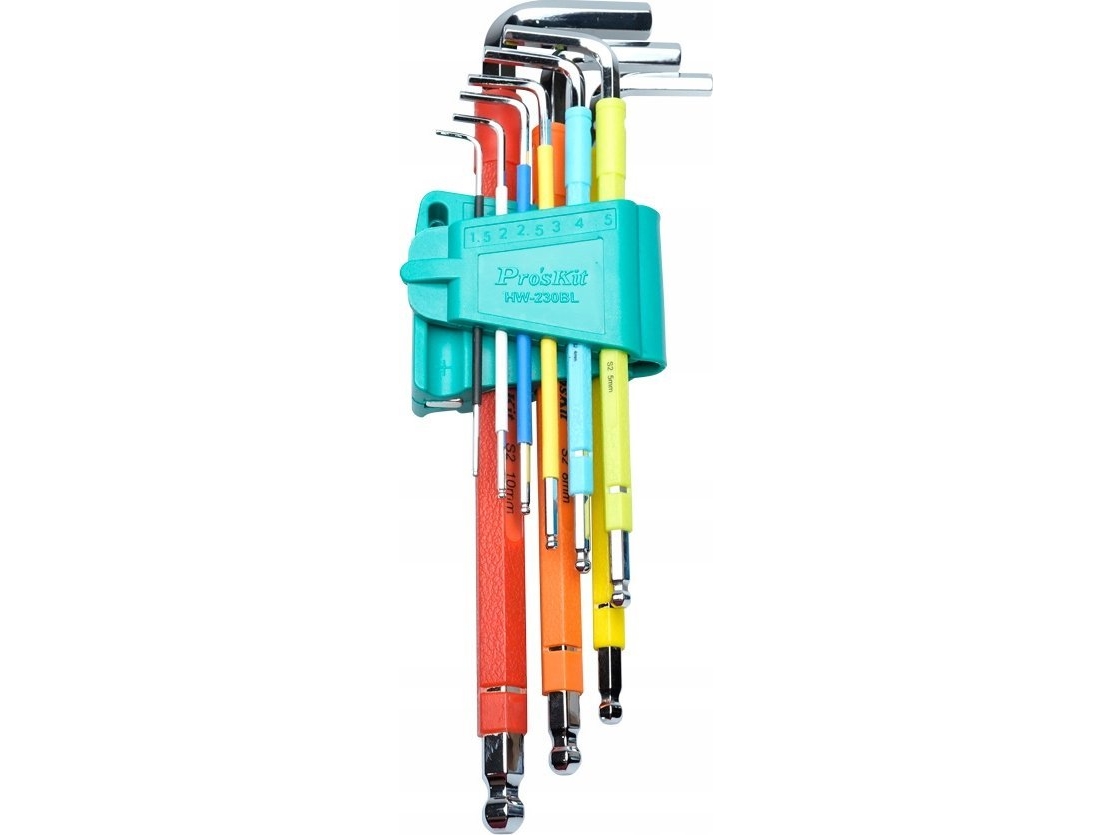 Sechskantschlüsselsatz 9-Tlg. Farbe Hw-230Bl Pro'skit
