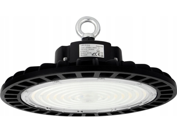 LED highbay PHANTOM 230Vac 150W 28500lm 190lm/W 120° dæmpbar 1-10V