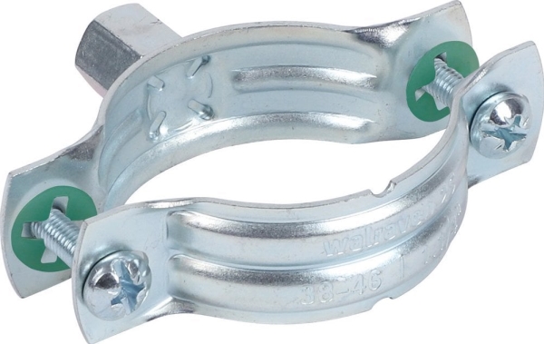 Walraven 2S rørb. 38-46mm - Elforzinket 2-skrue rørbøjle uiso. og M8/10 gevind | VVS Artiklar - Rör & Kopplingar - Rörstöd och infästningar | GameStuff