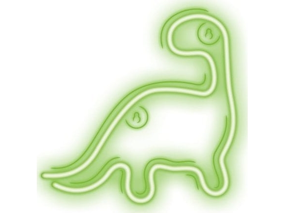 TelForceOne Neon LED dinosaurus seinäkyltti vihreä 23,5x24,5 cm TelForceOne Neon LED dinosaurus seinäkyltti vihreä 23,5x24,5 cm