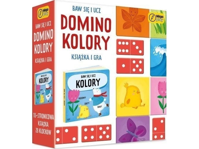 Domino-spil og bog - Farver - Leg og lær