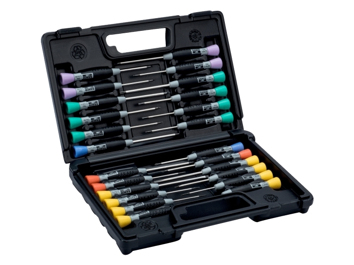 BAHCO Electronics skruvmejseluppsättning 706-58st rak nos, 4st Unbrako® 3st PH, 2st PZ, 7st Torx® | Verktyg & Verkstad - Skruvmejsel - Skruvmejselset | GameStuff