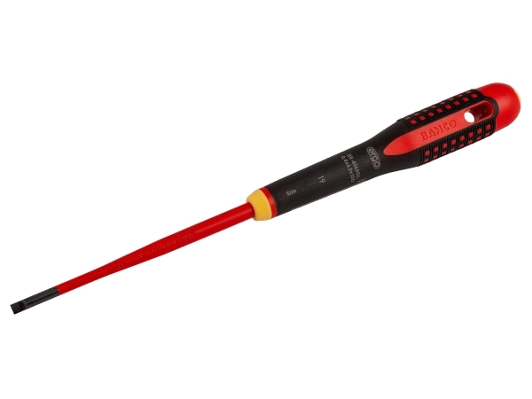 Bahco isoleret skruetrækker Ergo Slim line 0,8X4,0X100mm ligekærv. 1000V
