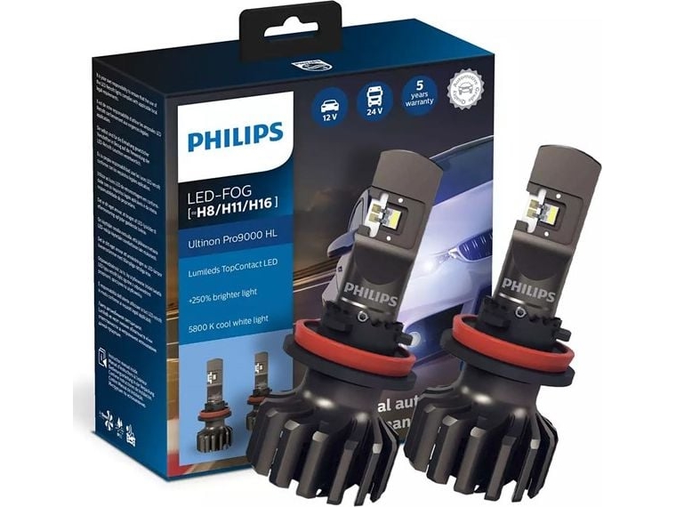 Philips Zarówki Led Philips Ultinon Pro9000 250 Fog H8 / H11 / H16 12v 5800k